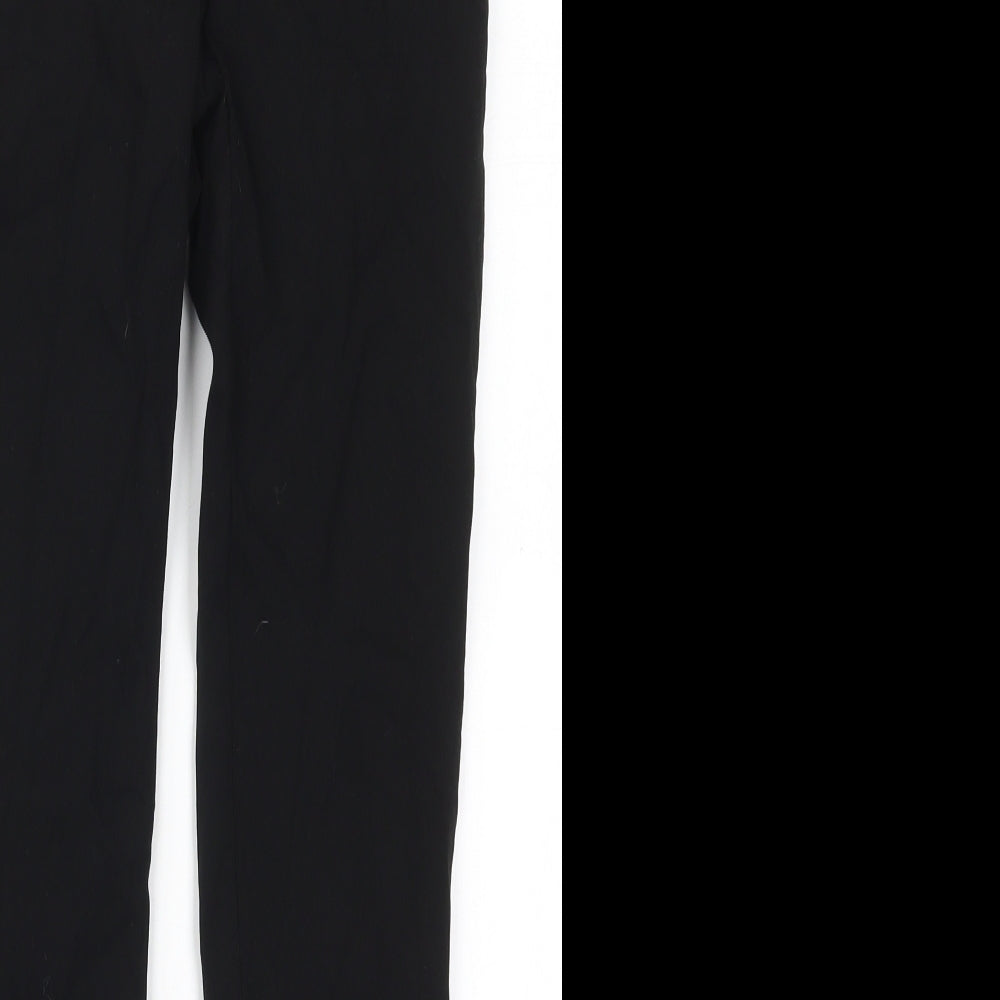 Mango Womens Black  Viscose Trousers  Size 6 L27 in Regular Hook & Eye