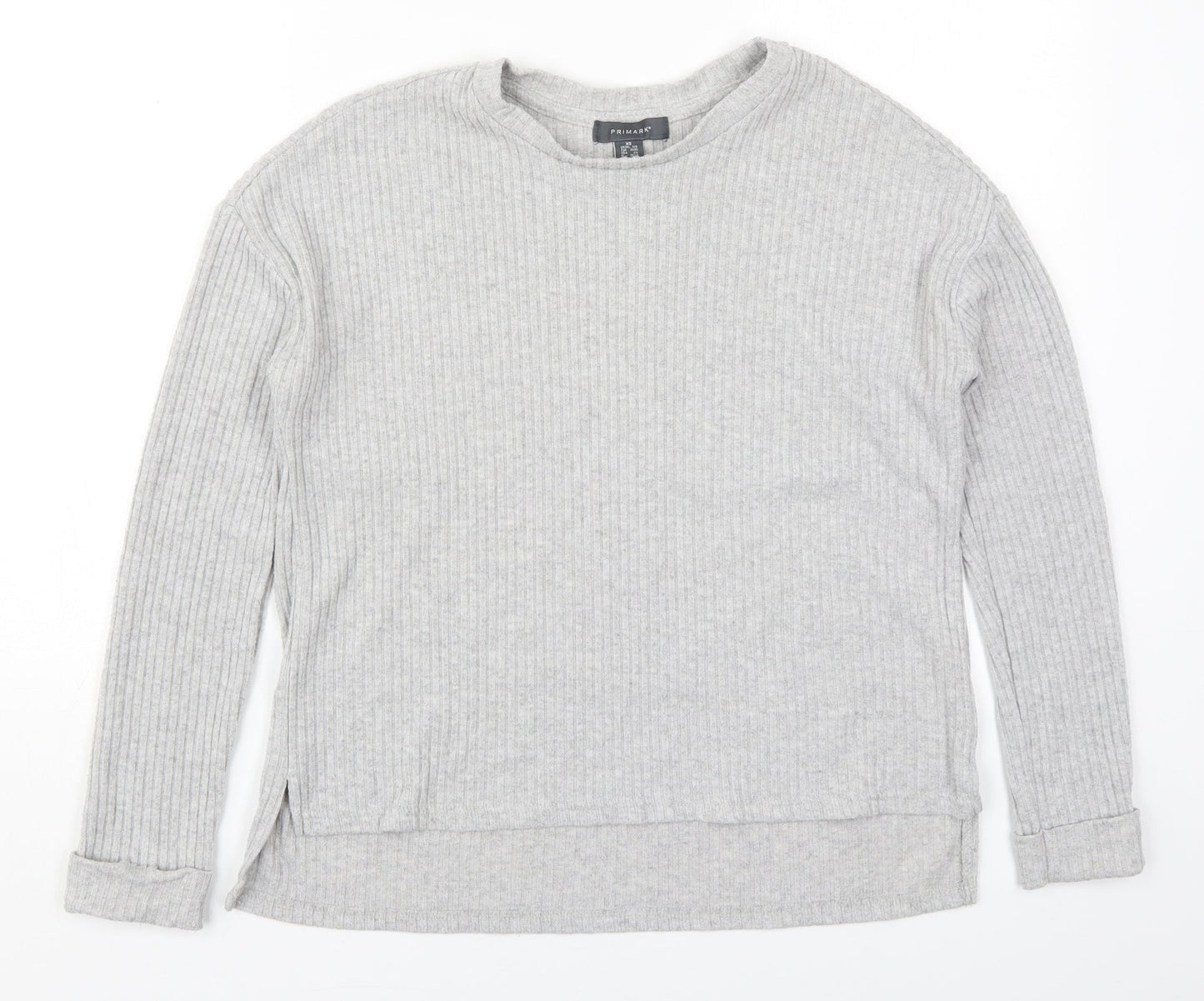 Primark Womens Grey Round Neck  Polyester Pullover Jumper Size 6
