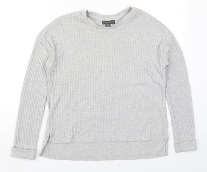 Primark Womens Grey Round Neck  Polyester Pullover Jumper Size 6