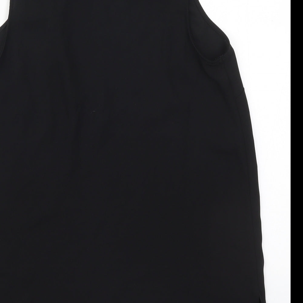 Primark Womens Black  Polyester Basic Tank Size 6 Round Neck
