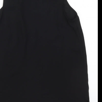 Primark Womens Black  Polyester Basic Tank Size 6 Round Neck