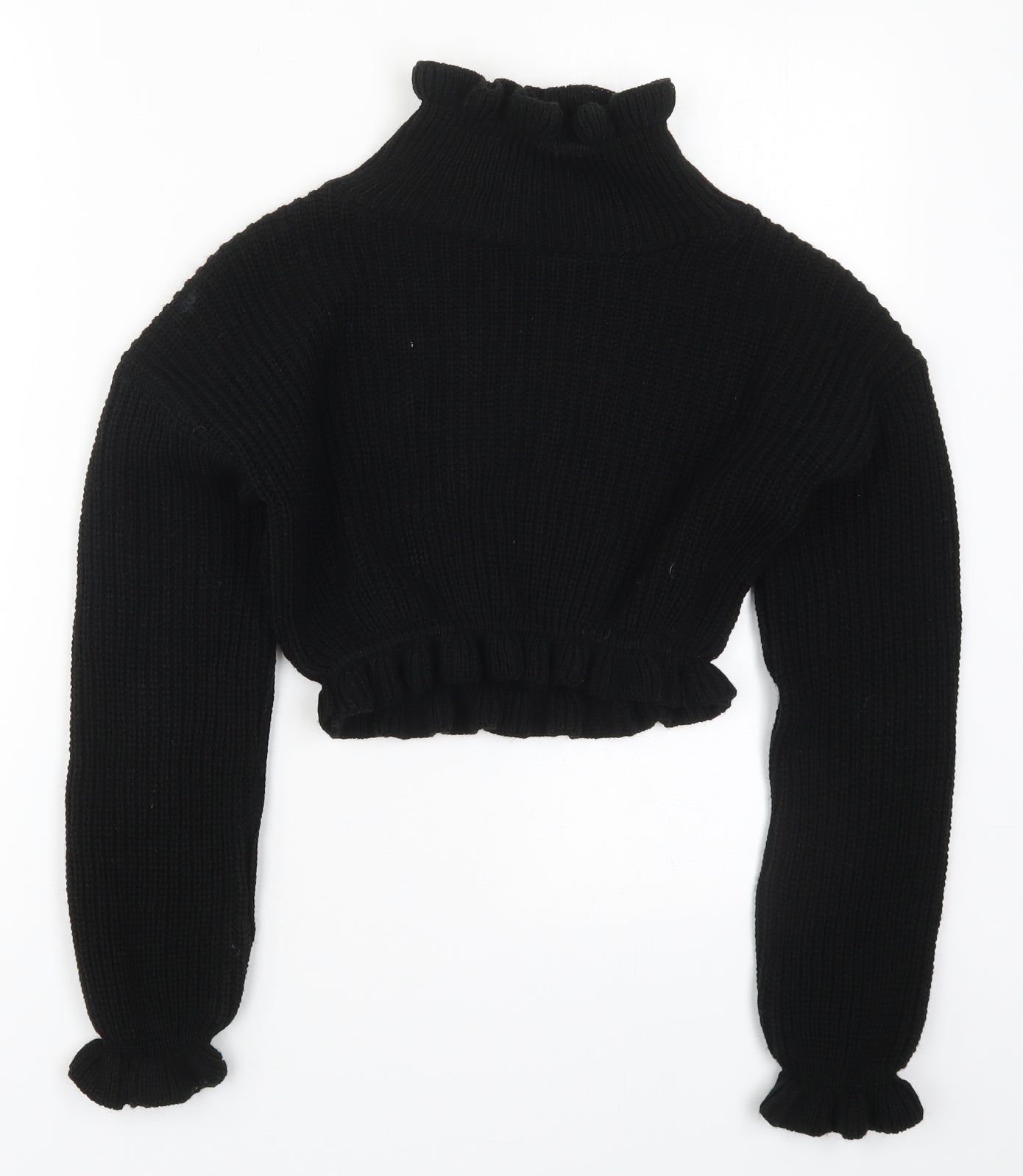 Womens UK Size S Preworn Black Pullover Jumper