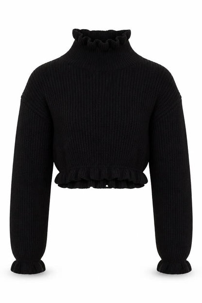Womens UK Size S Preworn Black Pullover Jumper