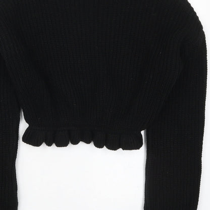 Womens UK Size S Preworn Black Pullover Jumper