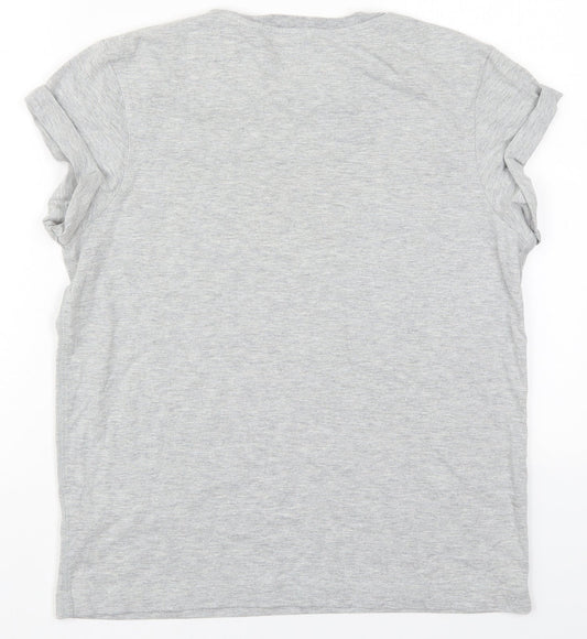 Womens UK Size 8 Jack Wills Grey Basic T-Shirt
