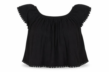 Womens UK Size 6 Atmosphere Black Basic T-Shirt