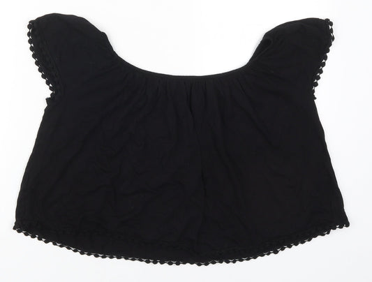 Womens UK Size 6 Atmosphere Black Basic T-Shirt