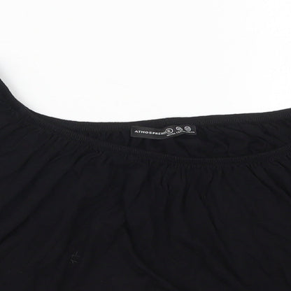 Womens UK Size 6 Atmosphere Black Basic T-Shirt