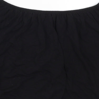 Womens UK Size 6 Atmosphere Black Basic T-Shirt