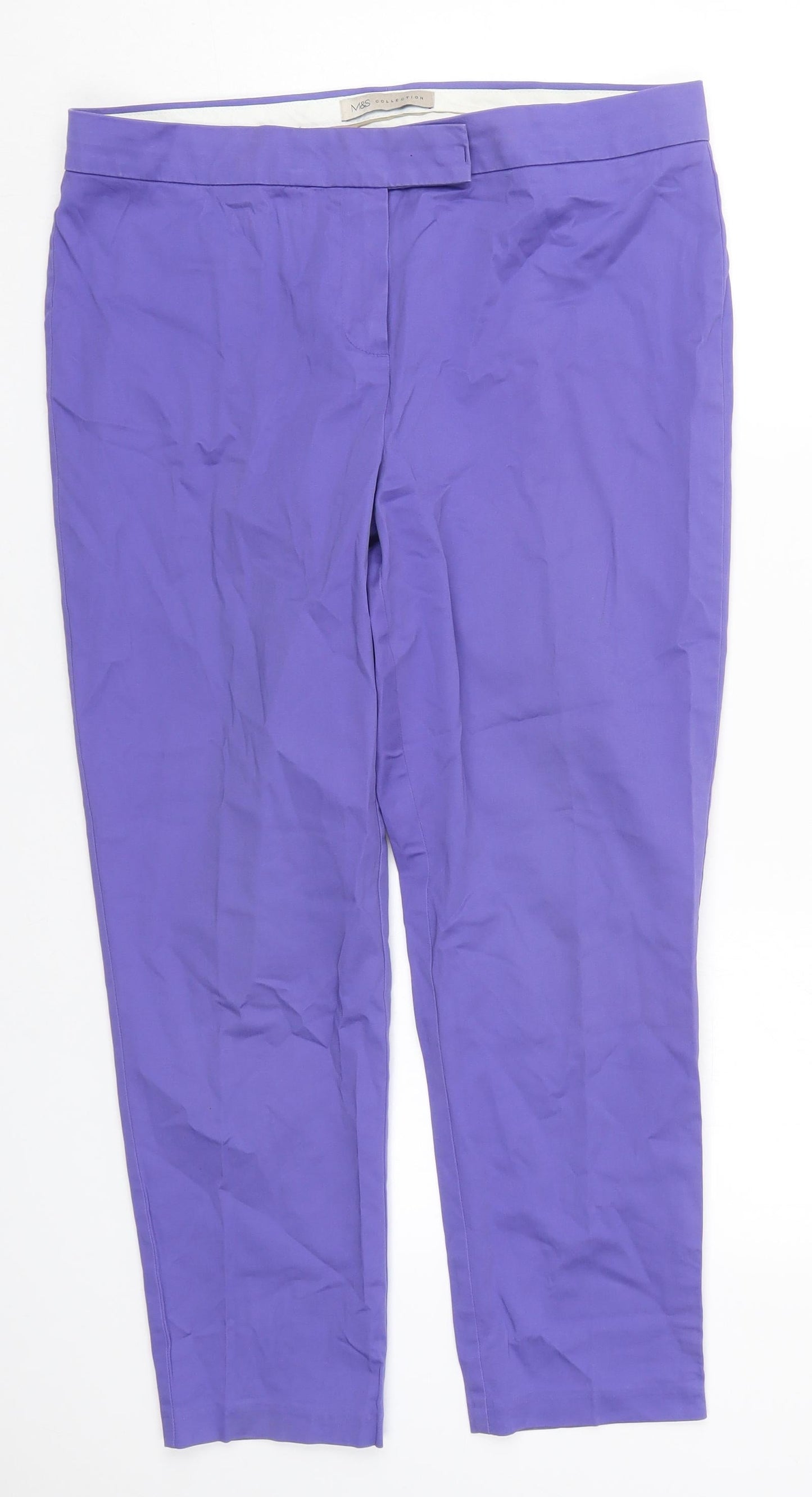 Womens UK Size 34 in Marks and Spencer Regular Fit  Purple Trousers