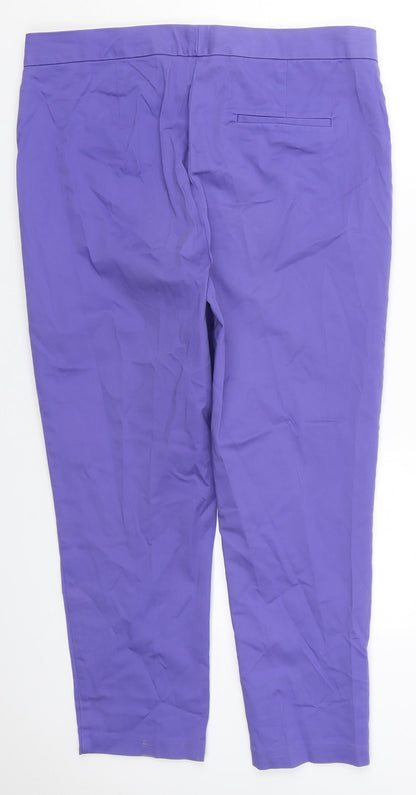 Womens UK Size 34 in Marks and Spencer Regular Fit  Purple Trousers