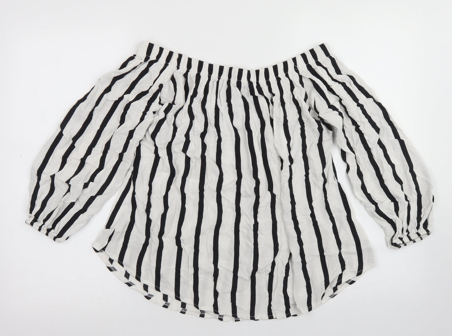 Womens UK Size 10 Select White Cropped Blouse