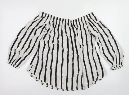 Womens UK Size 10 Select White Cropped Blouse