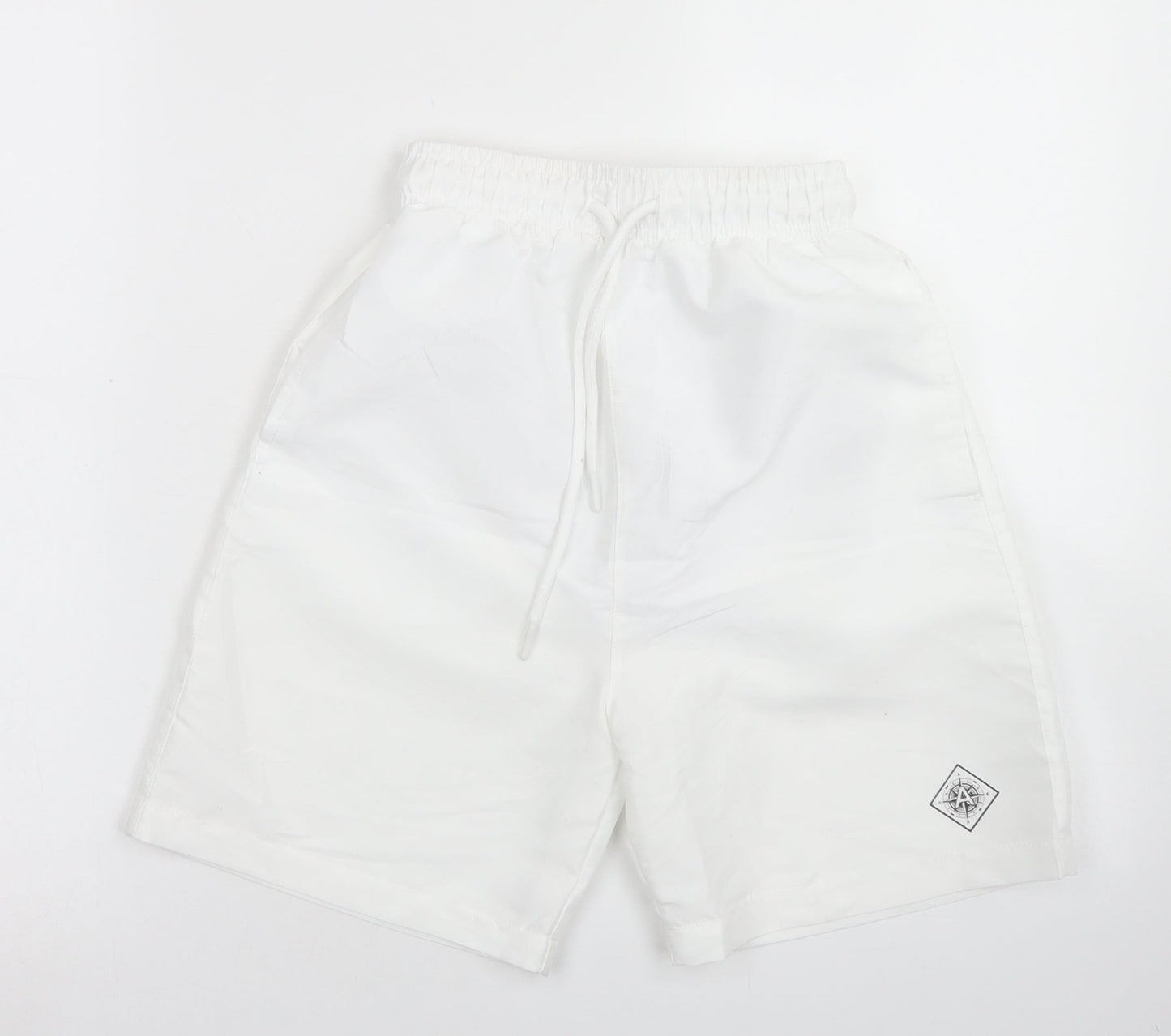 Aeropostale Mens White  Polyester Athletic Shorts Size XS L6 in Regular Drawstring