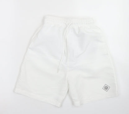 Aeropostale Mens White  Polyester Athletic Shorts Size XS L6 in Regular Drawstring