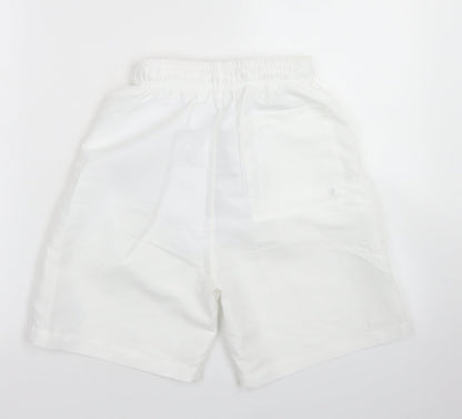 Aeropostale Mens White  Polyester Athletic Shorts Size XS L6 in Regular Drawstring