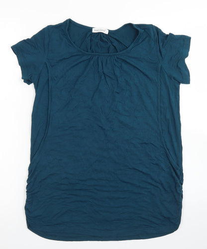 Womens UK Size S Smallshow Blue Basic T-Shirt