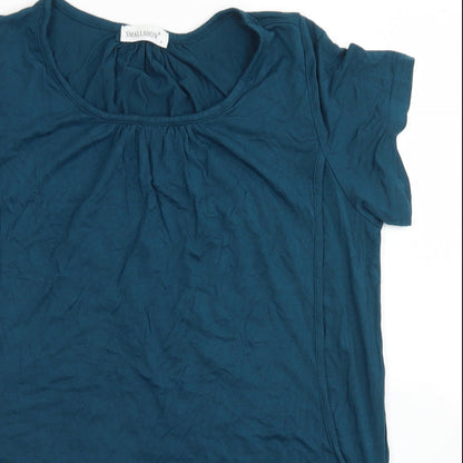Womens UK Size S Smallshow Blue Basic T-Shirt
