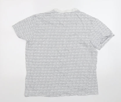 Primark Mens Multicoloured Striped Cotton  T-Shirt Size M Round Neck