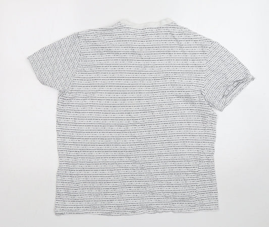 Primark Mens Multicoloured Striped Cotton  T-Shirt Size M Round Neck