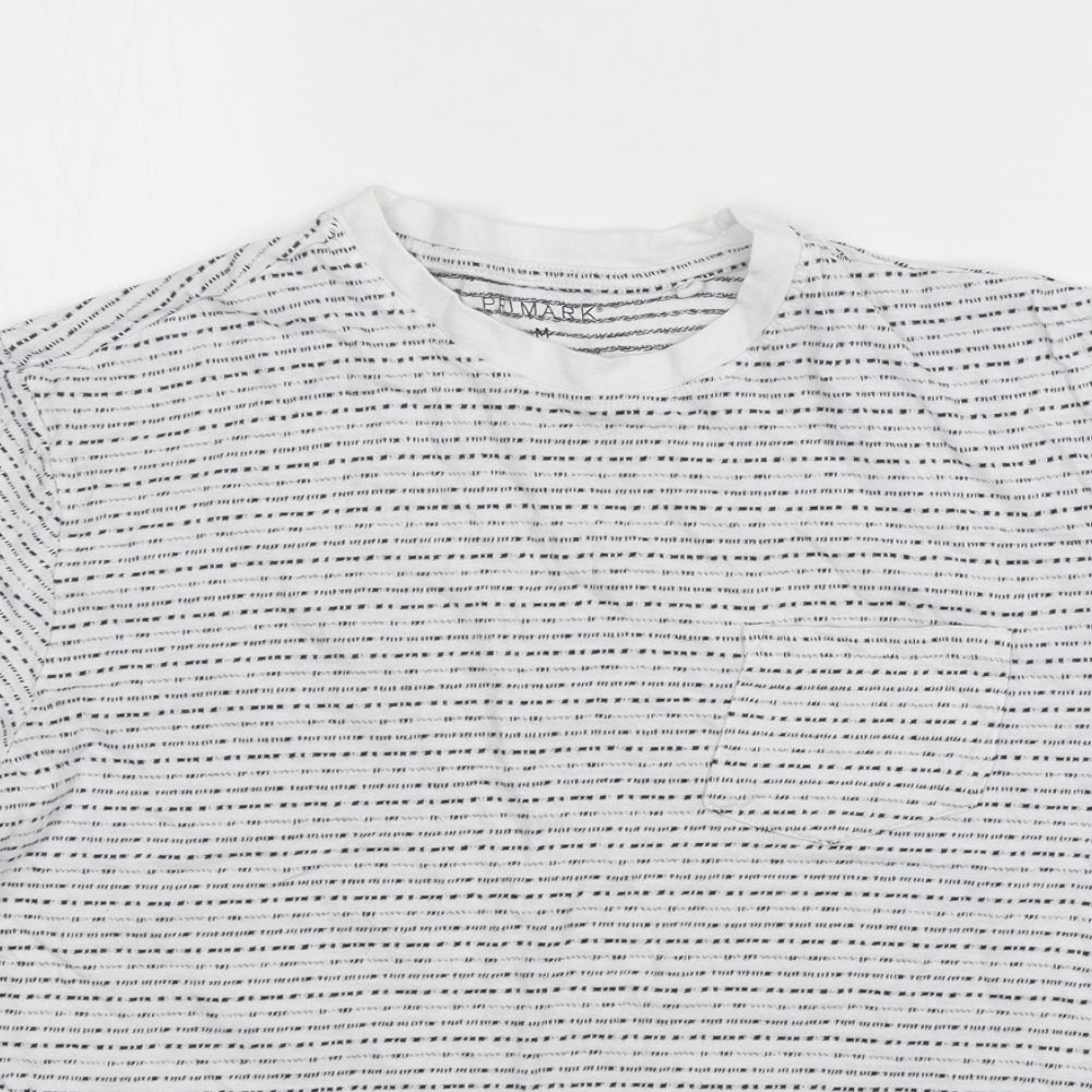 Primark Mens Multicoloured Striped Cotton  T-Shirt Size M Round Neck