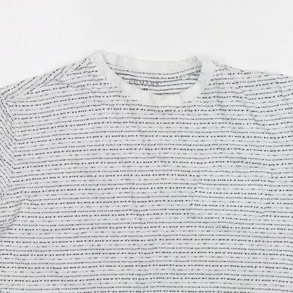 Primark Mens Multicoloured Striped Cotton  T-Shirt Size M Round Neck