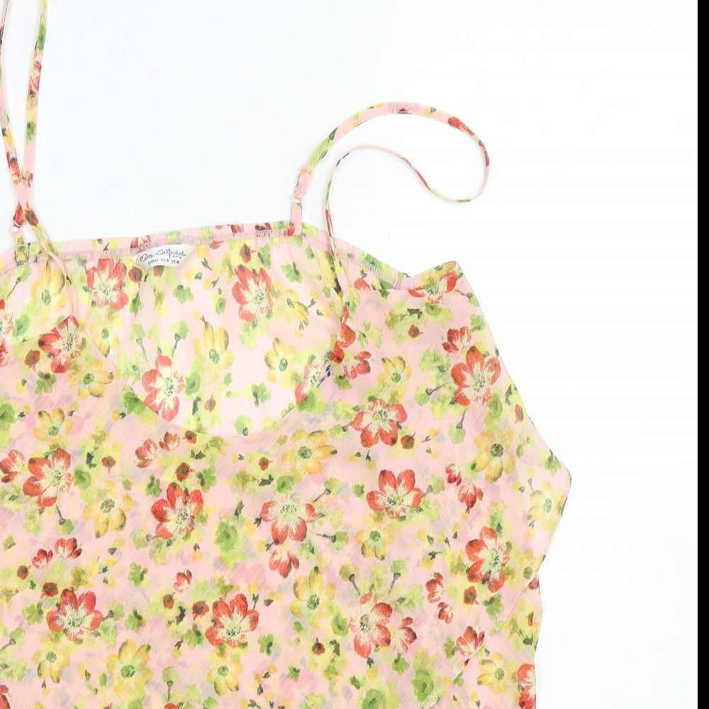 Womens UK Size 14 Miss Selfridge Multicoloured Basic Blouse