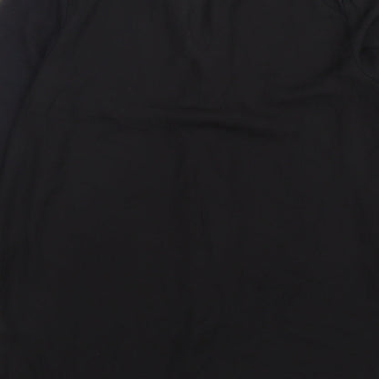 Primark Womens Black  Polyester Basic Button-Up Size 12 V-Neck