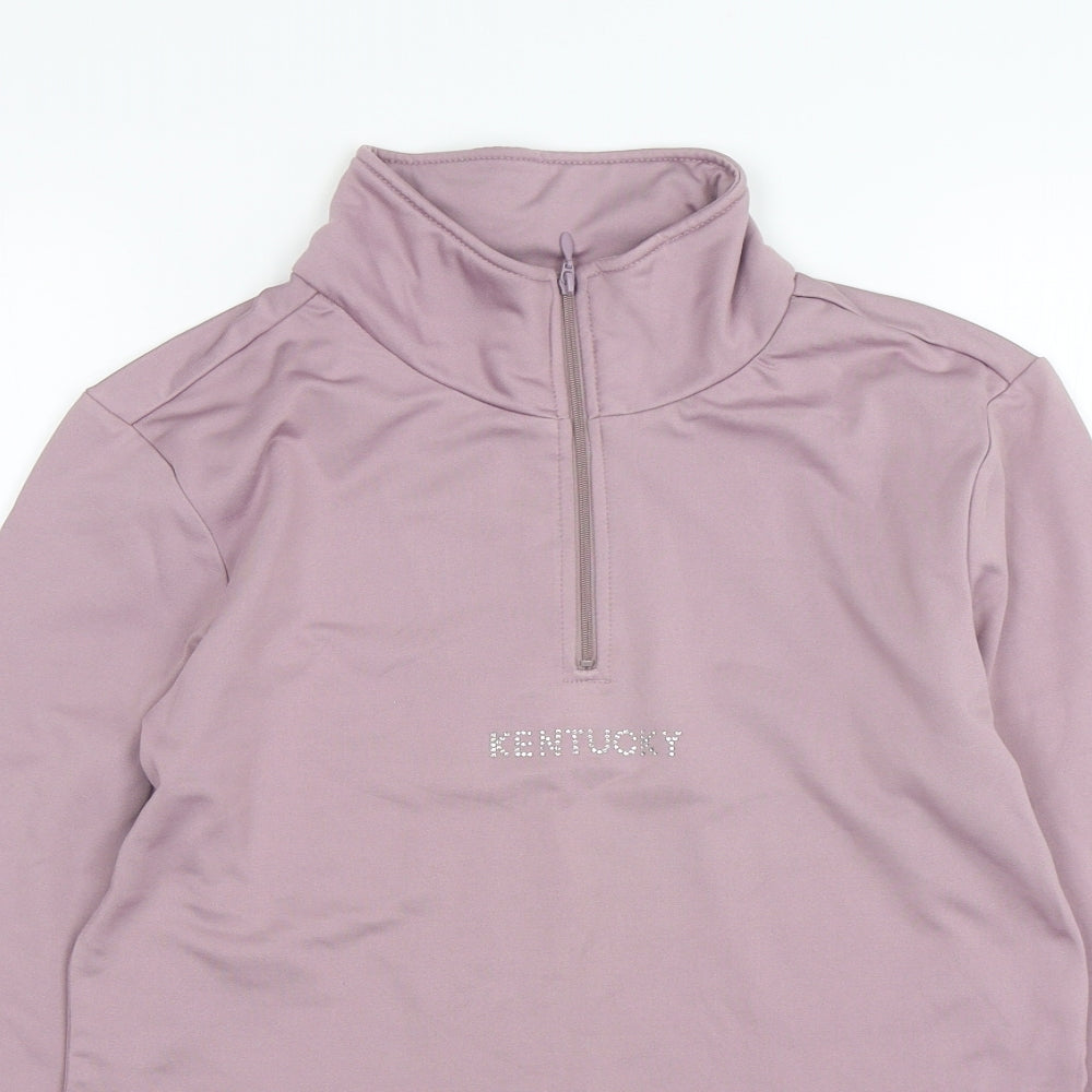Preworn Womens Purple  Polyester Pullover Sweatshirt Size M