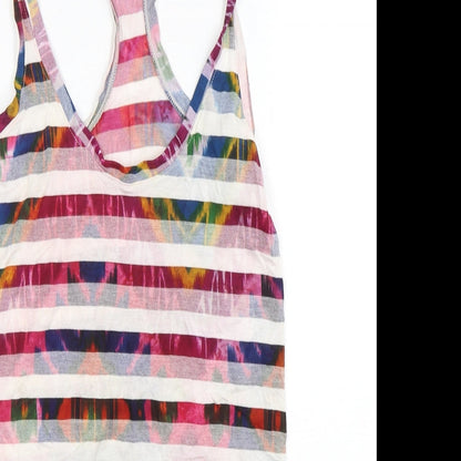 Womens UK Size 8 Preworn Multicoloured Basic Tank