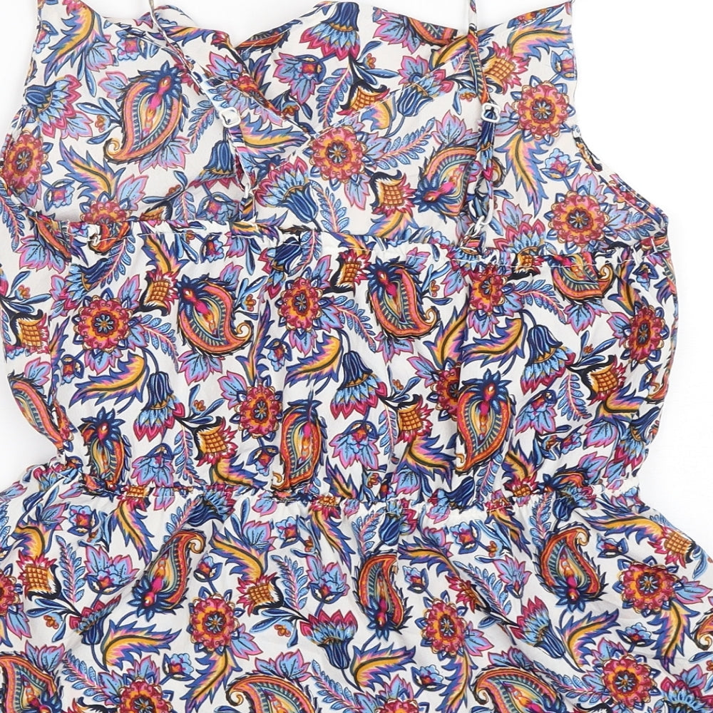 Womens UK Size 12 Pep&Co Multicoloured Basic Tank