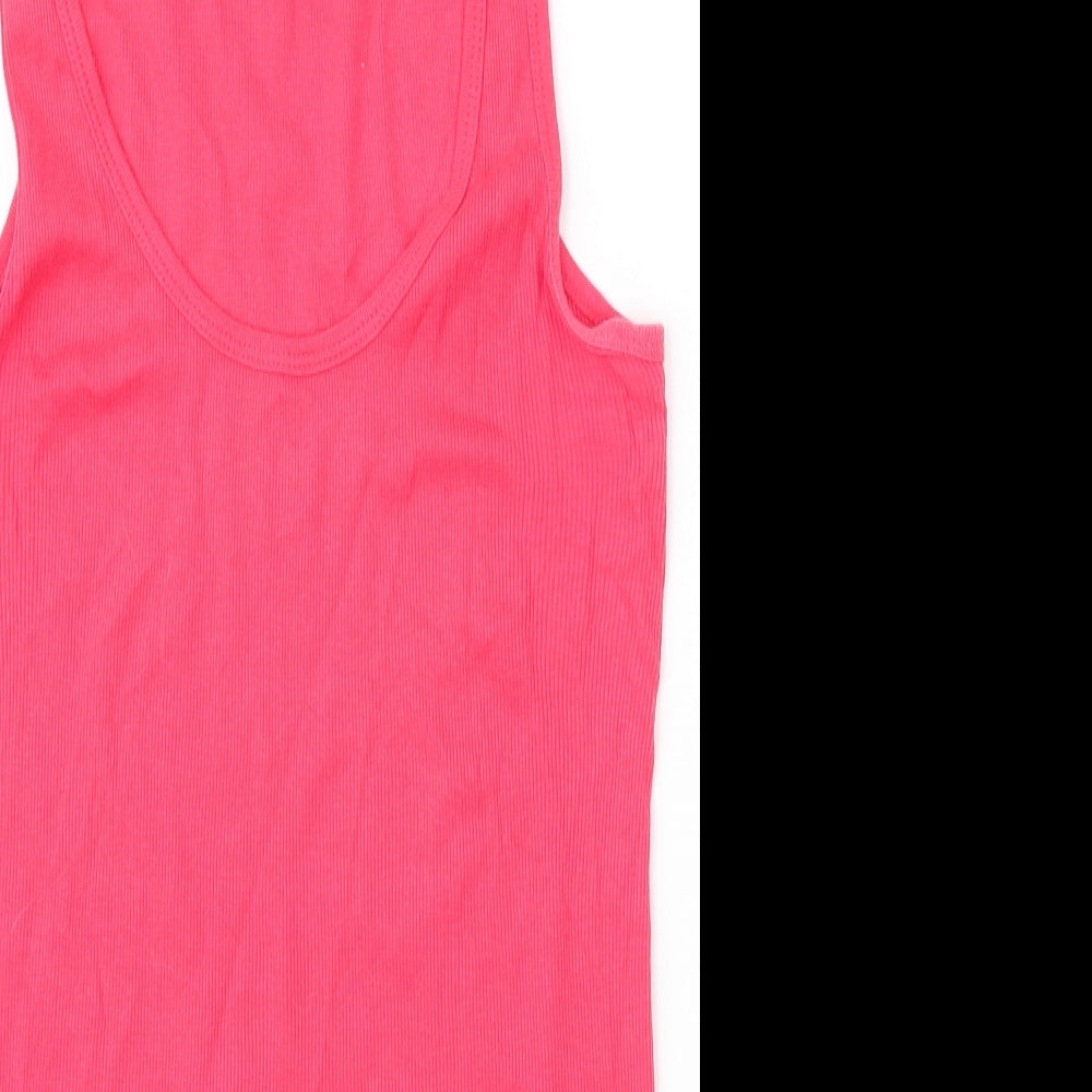 Womens UK Size 12 Topshop Pink Basic Tank