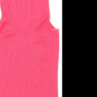 Womens UK Size 12 Topshop Pink Basic Tank