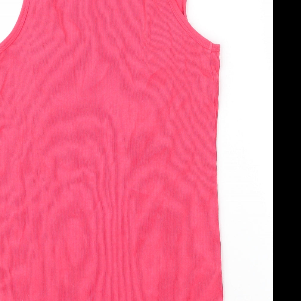 Womens UK Size 12 Topshop Pink Basic Tank