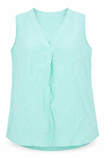 Womens UK Size 10 M&S Green Basic Blouse
