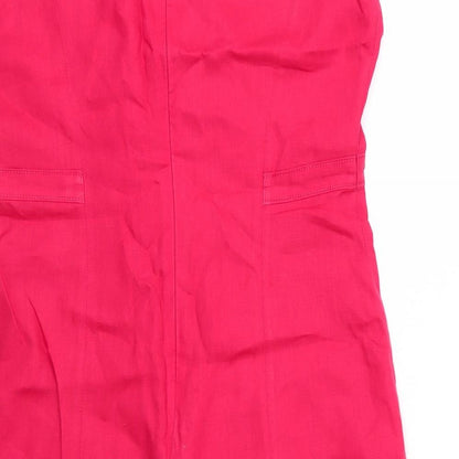 Gerry Weber Womens Red  Linen A-Line  Size 12  Sweetheart Zip