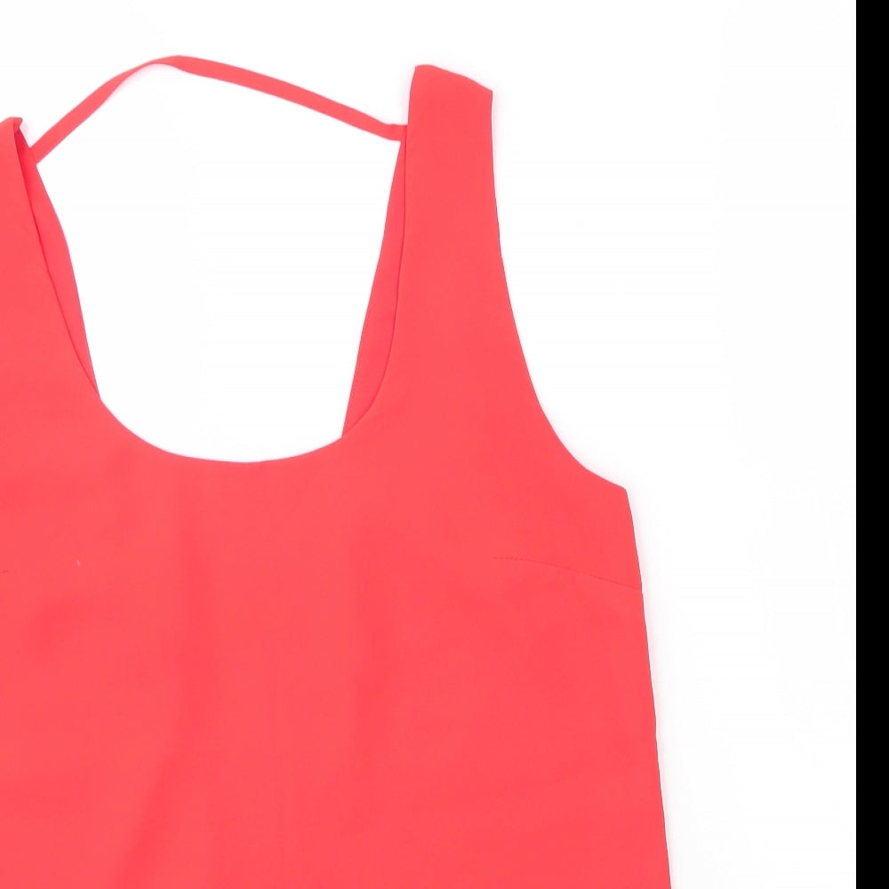 Womens UK Size 12 Oasis Red Basic Blouse