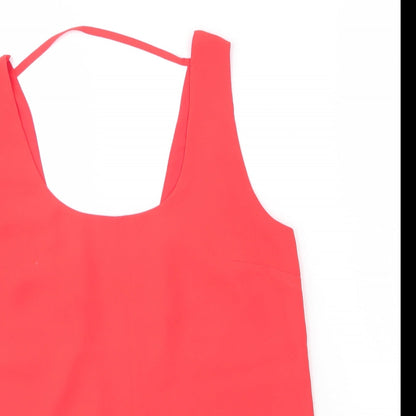 Womens UK Size 12 Oasis Red Basic Blouse