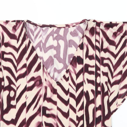 Womens UK Size 8 Debenhams Purple Basic Blouse