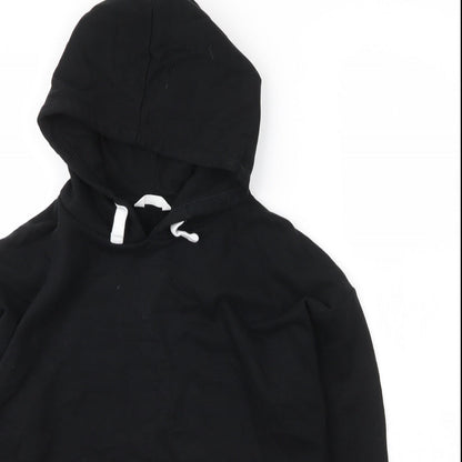 Matalan Girls Black  Cotton Pullover Hoodie Size 12 Years