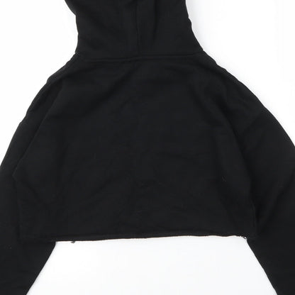 Matalan Girls Black  Cotton Pullover Hoodie Size 12 Years