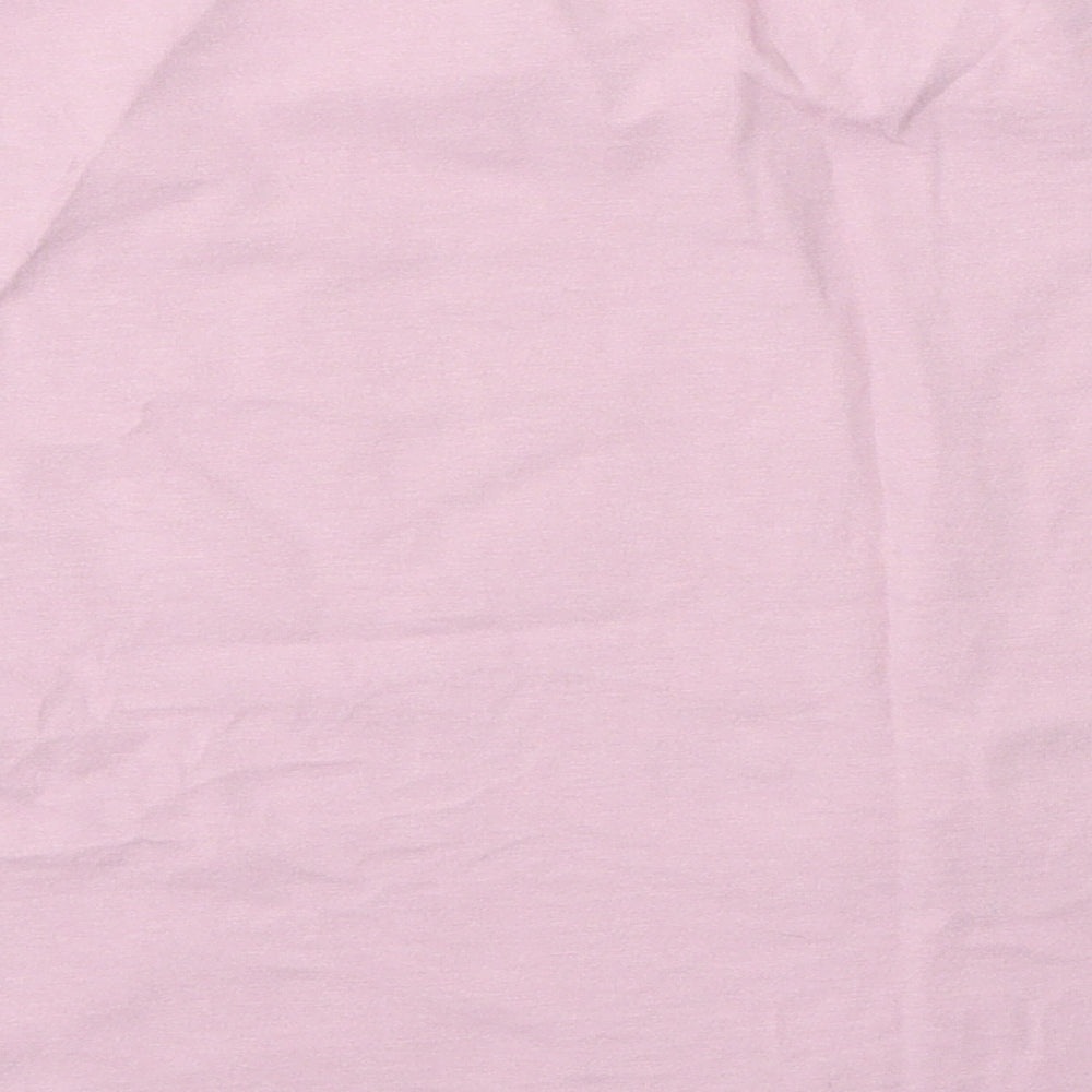George Girls Purple  Cotton Basic T-Shirt Size 12 Years Round Neck