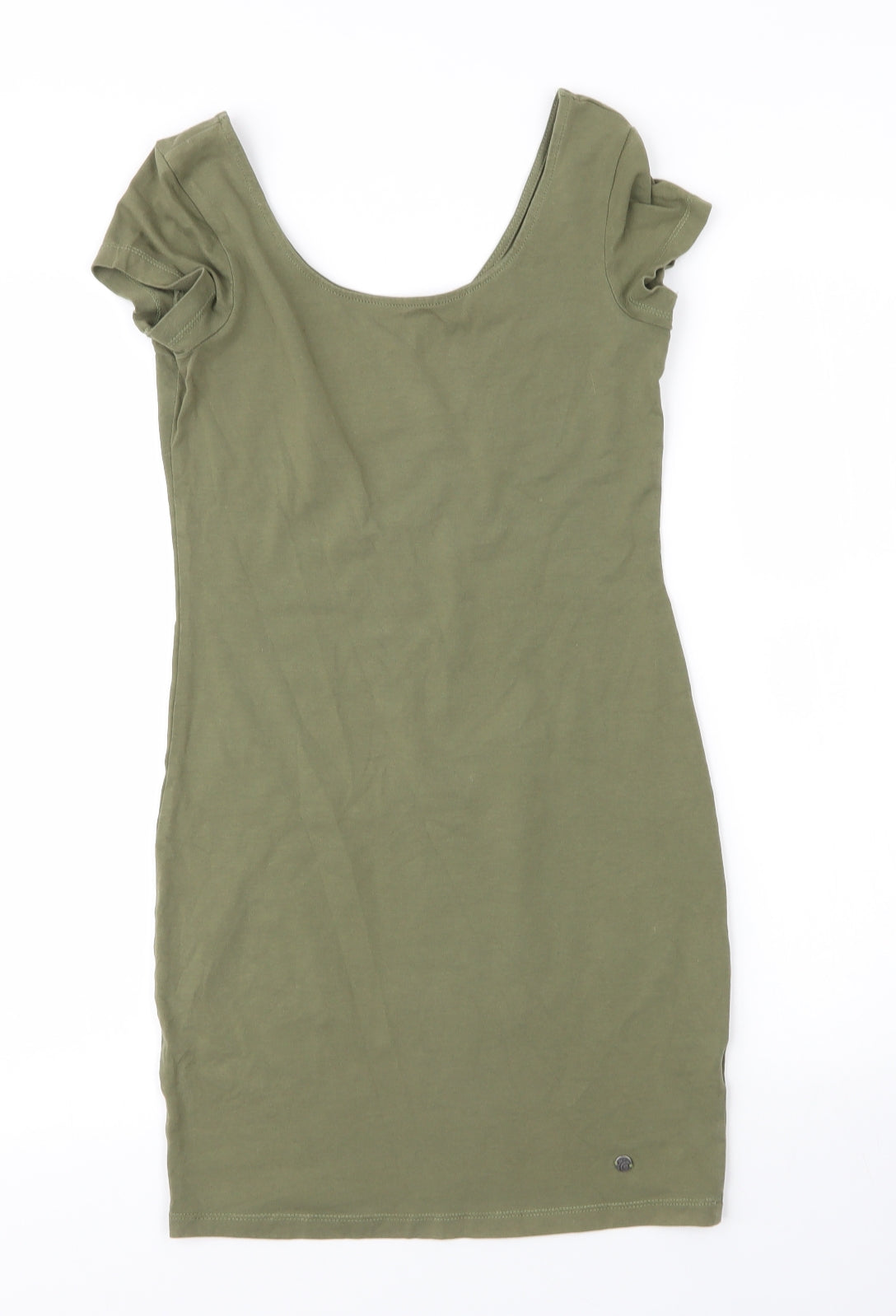 AJC Womens Green  Cotton Tank Dress  Size 6  Round Neck
