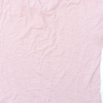 M&S Mens Purple  Cotton  Polo Size L Collared Button