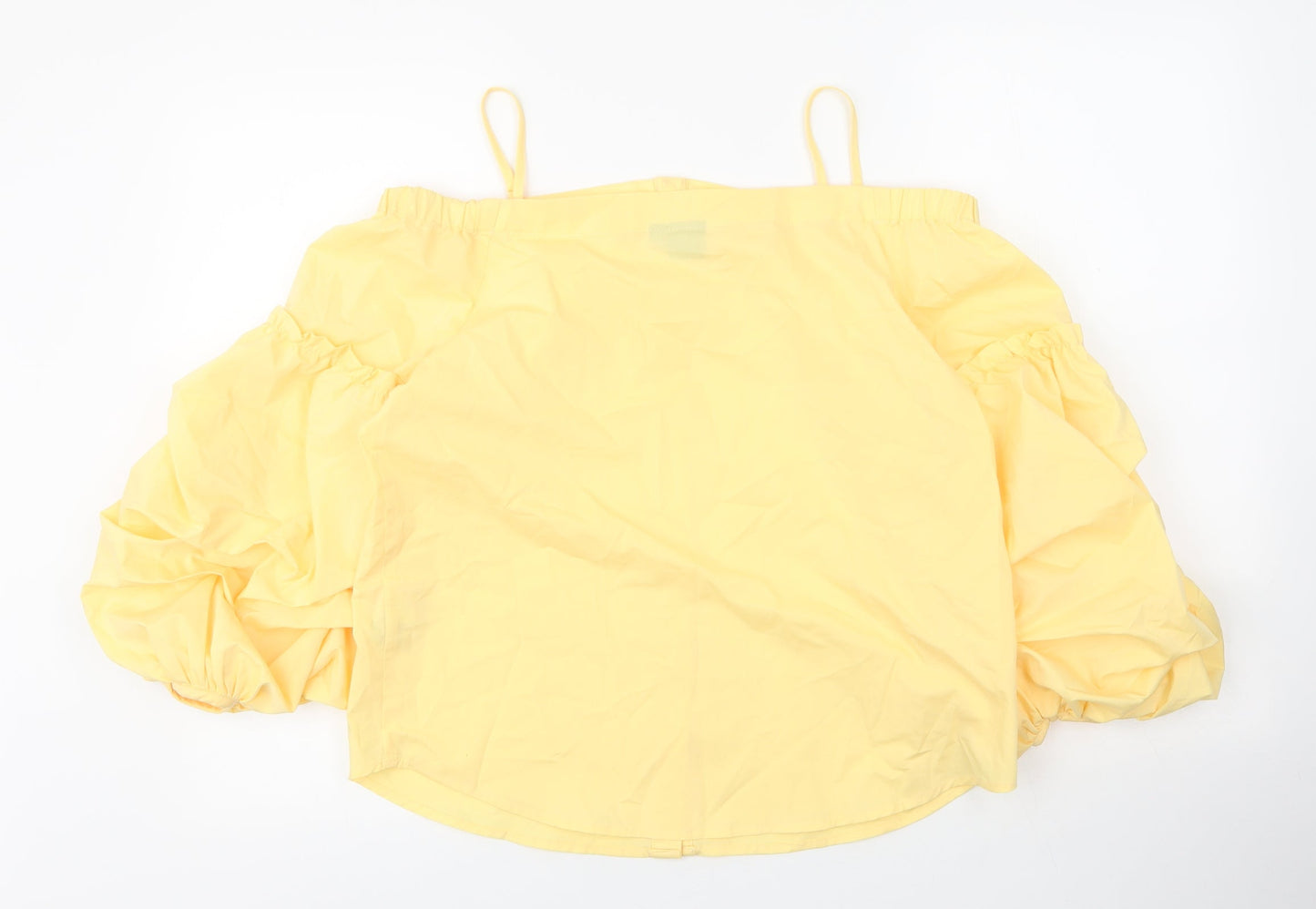 Womens UK Size M Vera Moda Yellow Basic Blouse
