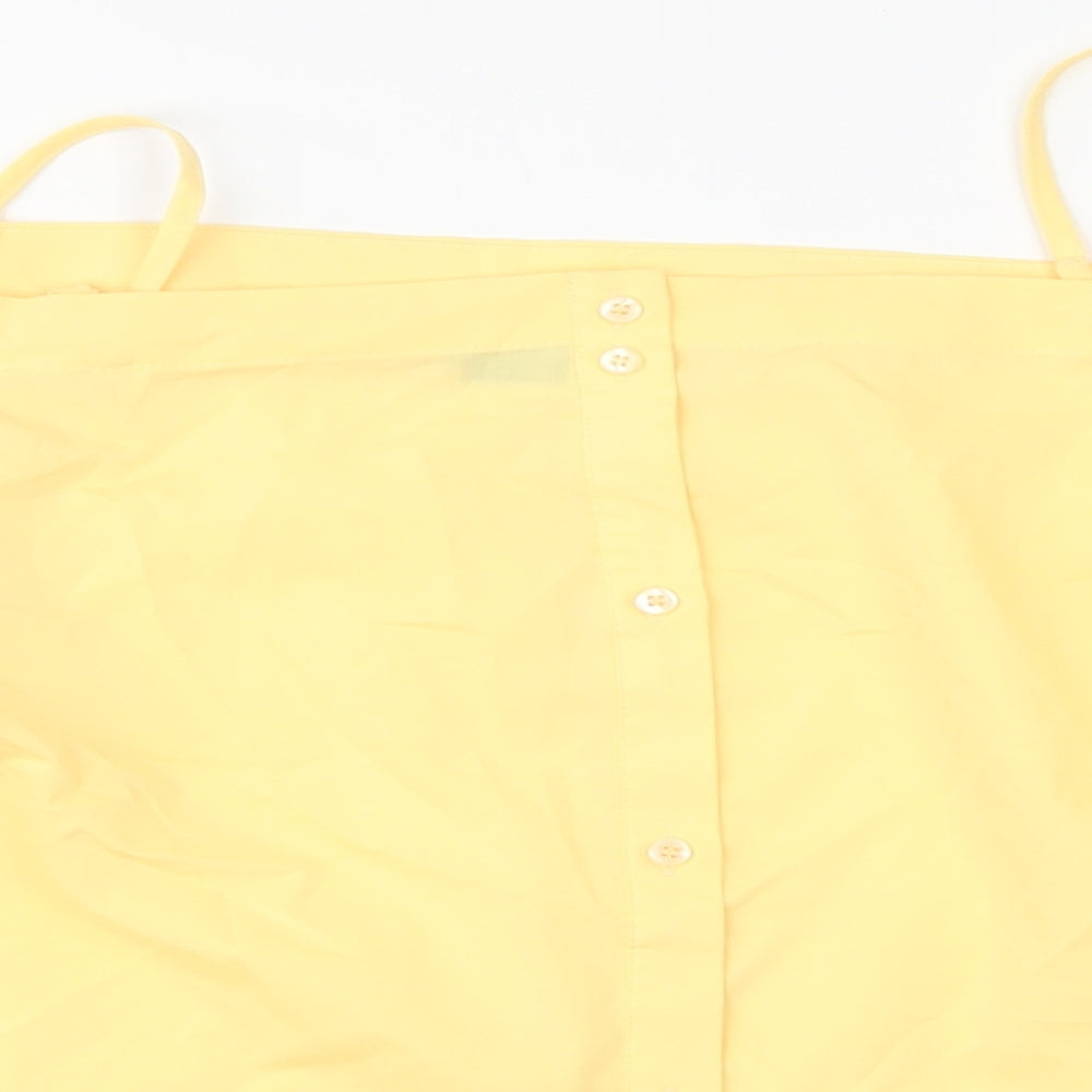 Womens UK Size M Vera Moda Yellow Basic Blouse