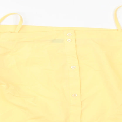 Womens UK Size M Vera Moda Yellow Basic Blouse