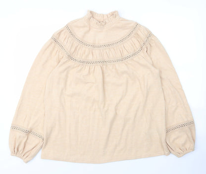 Womens UK Size 12 Dorothy Perkins Beige Pullover Jumper