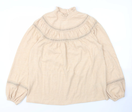 Womens UK Size 12 Dorothy Perkins Beige Pullover Jumper