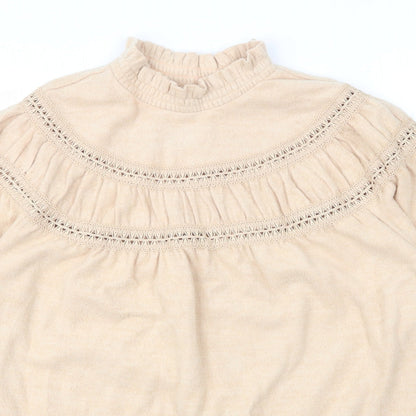 Womens UK Size 12 Dorothy Perkins Beige Pullover Jumper
